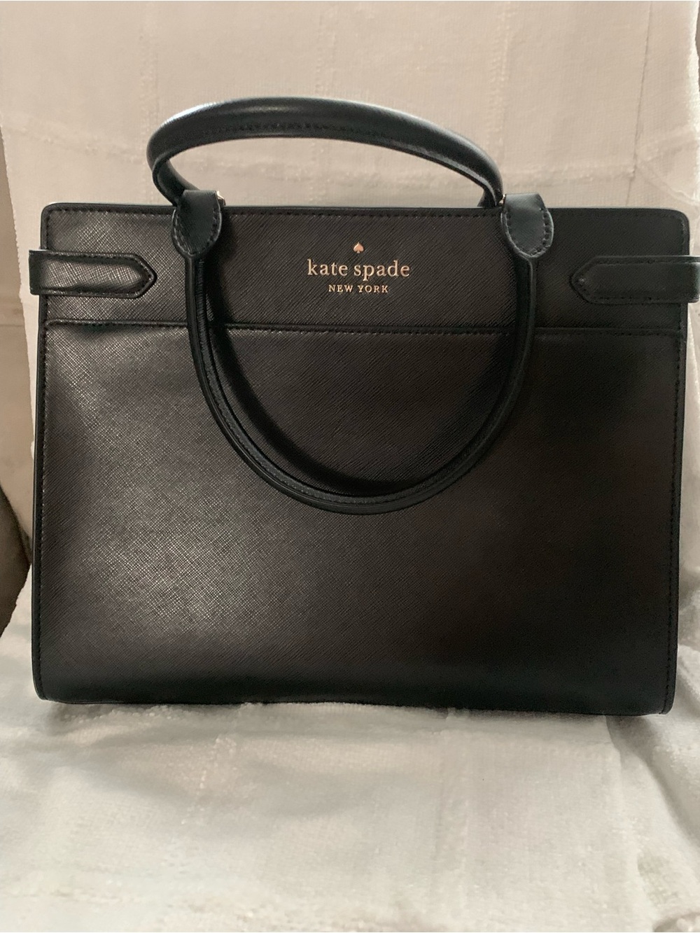 kate spade Black Saffiano Leather Top-Handle Satchel